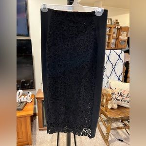 NWT Rebecca Taylor black skirt size 0